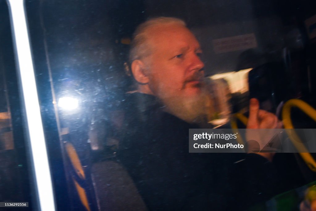 Julian Assange Appears At Westminster Magistrates Court