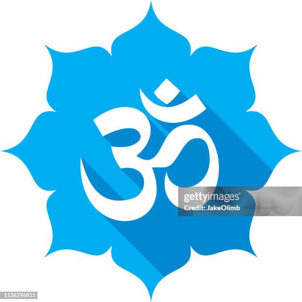 om icon silhouette flower - om symbol stock illustrations