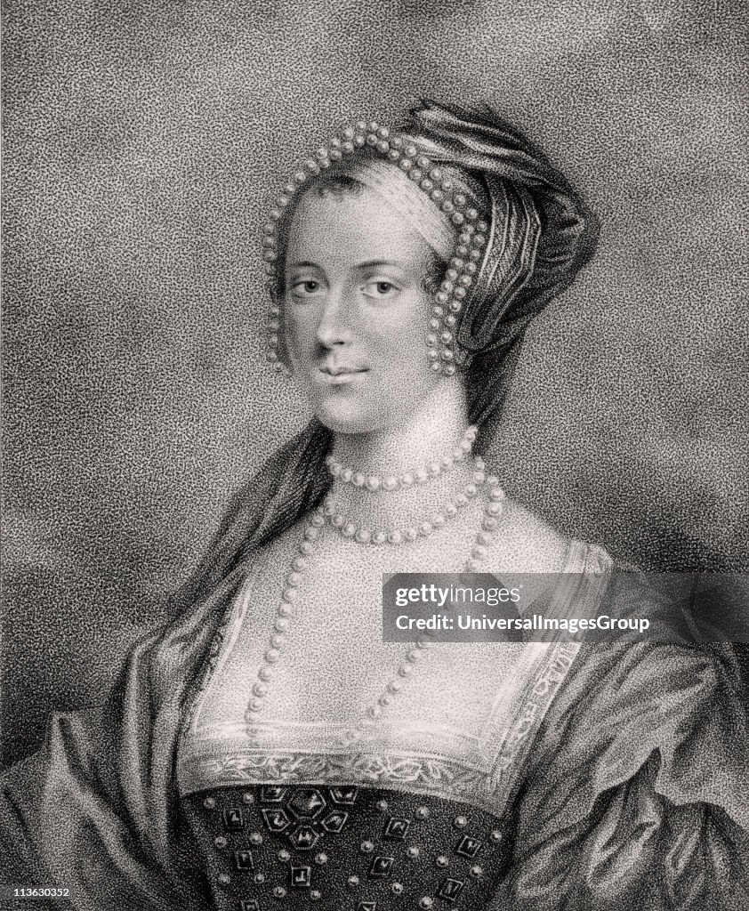 Anne Boleyn also spelled Bullen 1507-1536 Second wife of Henry VIII Engraved by Bocquet from the book A Catalogue of the Royal and Noble Authors published 1806...