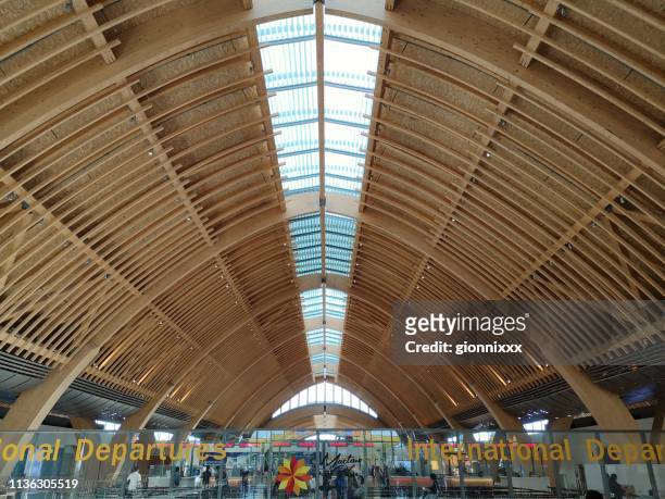 ceiling at mactan–cebu international airport, philippines - cebu province stock pictures, royalty-free photos & images