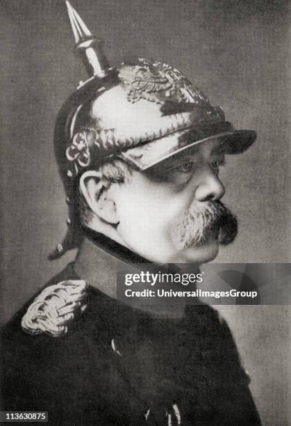 Otto Eduard Leopold von Bismarck, Prince of Bismarck, Duke of Lauenburg, Count of Bismarck-Schonhausen, 1815 to 1898. Prussian German statesman and...