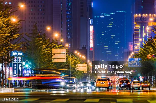 dalian street view - crossing the road stock pictures, royalty-free photos & images