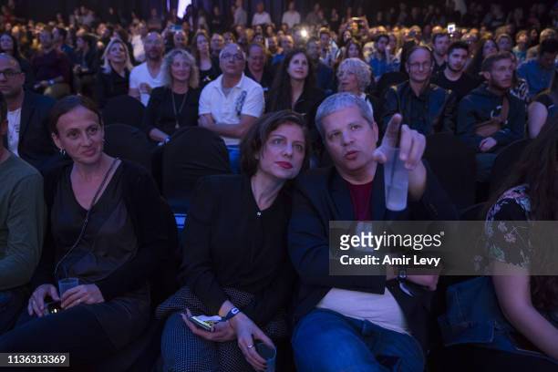 Israelis gather in a party to watch Beresheet spacecraft landing on the moon on April 11, 2019 in Tel Aviv, Israel. The Israeli spacecraft - called...