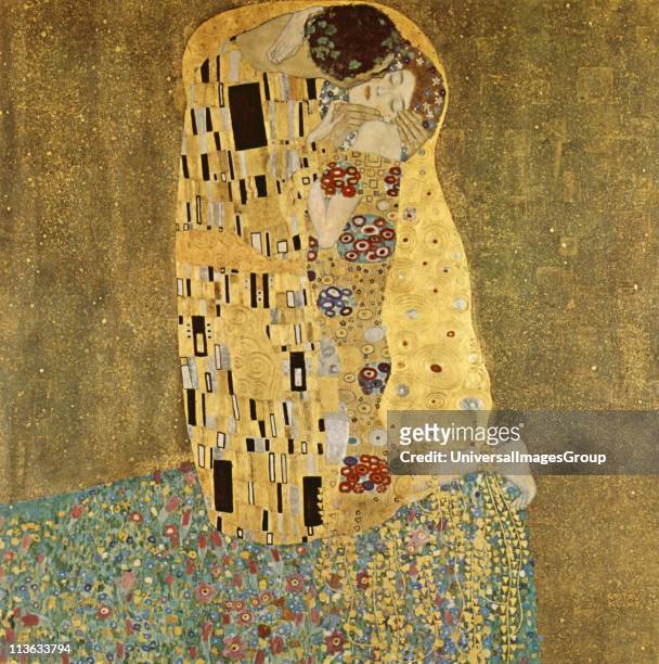 Gustav Klimt 1862 'The Kis' was painted by Gustav Klimt, and is probably his most famous work. He began work on it in 1907 and it is the highpoint of...