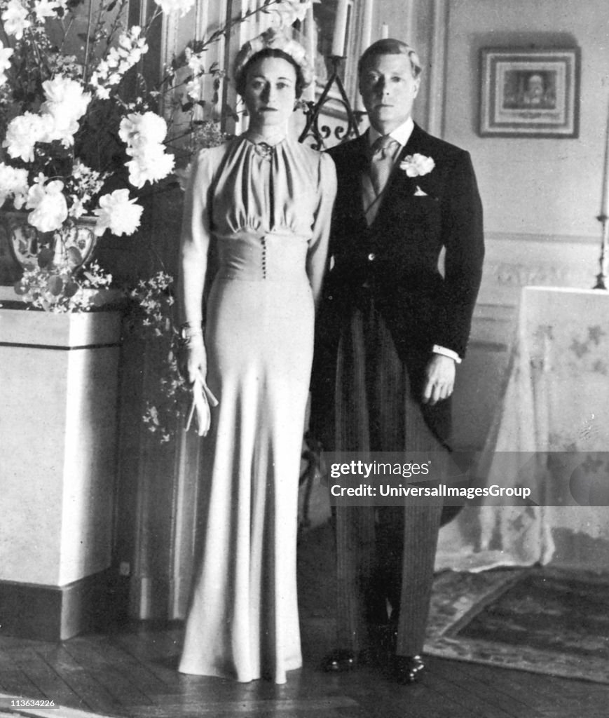 The marriage of the Duke of Windsor and Wallis Simpson