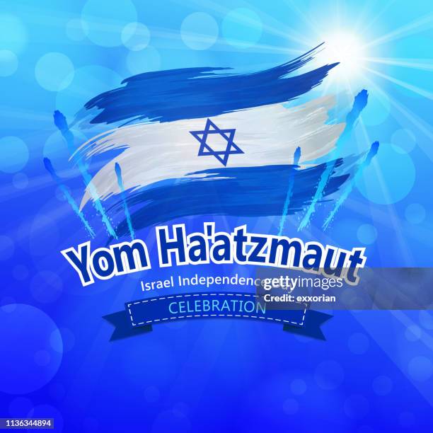 israel independence day symbol - israel independence stock illustrations