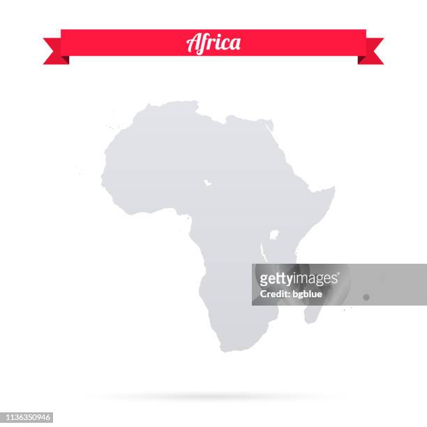 illustrations, cliparts, dessins animés et icônes de carte d'afrique sur le fond blanc avec la bannière rouge - iles de la reunion