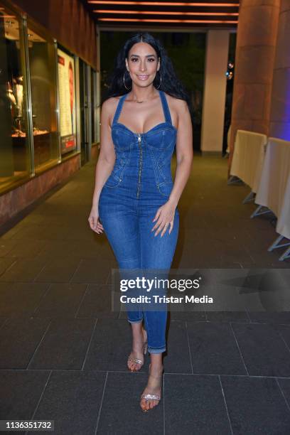 Lamiya Slimani attends the Shirin David birthday party "Iced Out" on April 11, 2019 in Berlin, Germany.