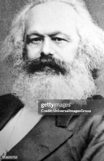Karl Marx Father of modern Communism. German political, social and economic theorist. From a photograph .