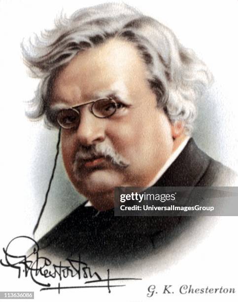 Gilbert Keith Chesterton English novelist, poet and critic. Friend of Belloc. Roman Catholic convert. Creator of fictional detective Father Brown ....