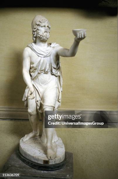 Odysseus hero of Homer's epic poem The Odyssey. Statue.