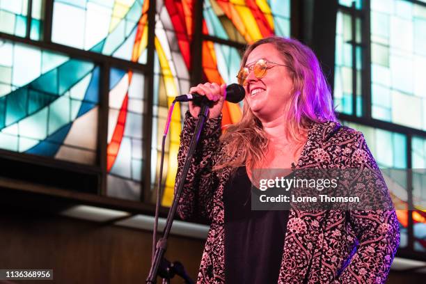 Kelsey Wilson of Sir Woman performs at Central Presbyterian Church on March 16, 2019 in Austin, Texas.