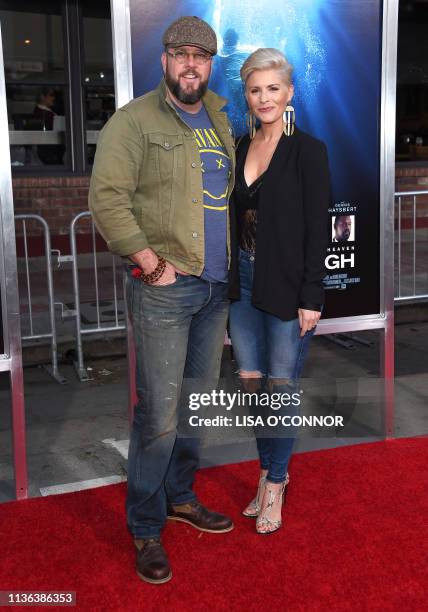 Actor Chris Sullivan and his wife Rachel Reichard arrive for the 'Breakthrough' Los Angeles premiere at Regency Village Theatre in Westwood,...