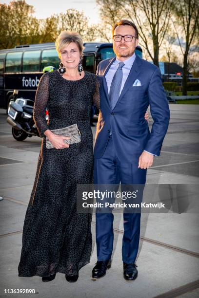 Prince Constantijn of The Netherlands and Princess Laurentien of The Netherlands attend the World Press Photo Award ceremony on April 11, 2019 in...