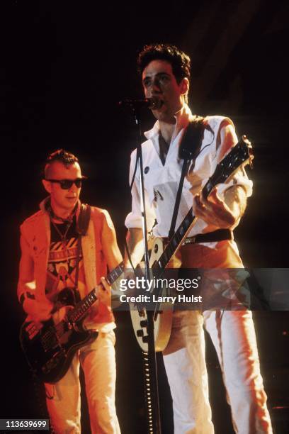 October 22: Joe Strummer and Mick Jones performing with 'The Clash' at the Sacramento Memorial Auditorium in Sacramento, California on October 22,...
