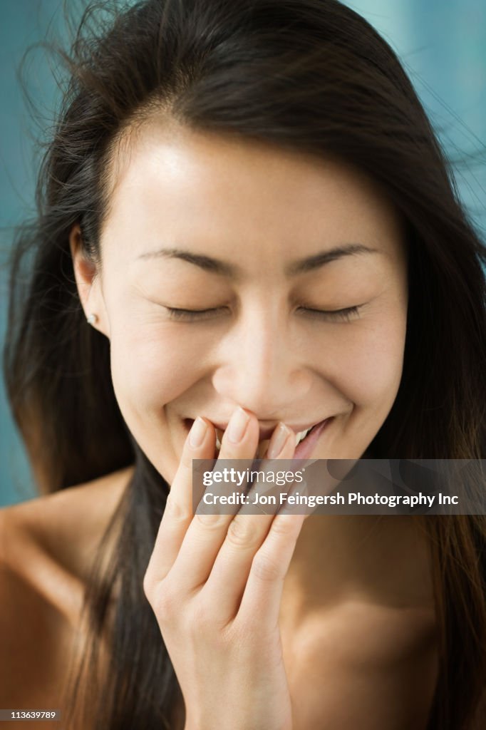 Shy Chinese woman