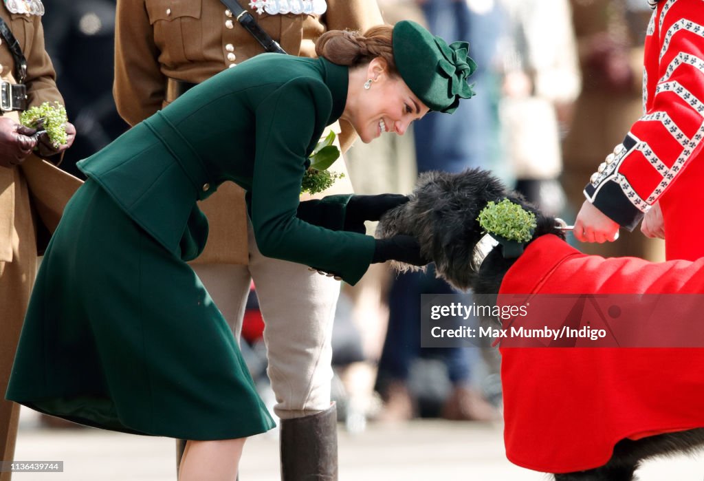 The Duke And Duchess Of Cambridge Attend The Irish Guards St Patrick's Day Parade