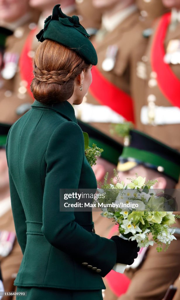 The Duke And Duchess Of Cambridge Attend The Irish Guards St Patrick's Day Parade