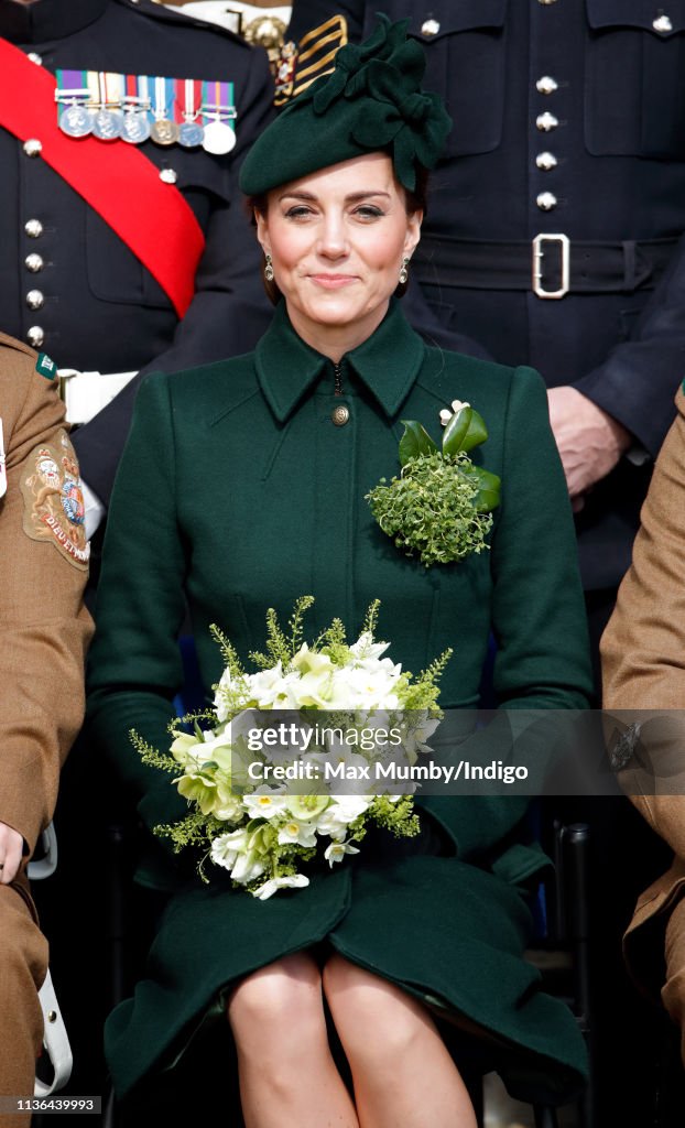 The Duke And Duchess Of Cambridge Attend The Irish Guards St Patrick's Day Parade