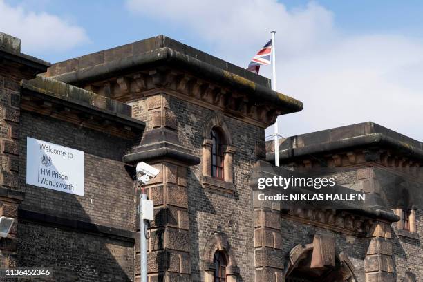 View of Wandsworth prison in southwest London where WikiLeaks founder Julian Assange is believed to be held according to media reports on April 12,...