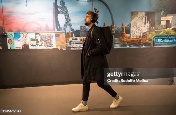 Joshiko Saibou, #1 of Alba Berlin arriving to the arena prior the 7DAYS EuroCup Basketball Finals game 2 between Alba Berlin v Valencia Basket at...