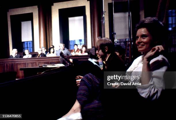 Actress Trish Van Devere on the set of the movie Where's Poppa in May, 1970 in Long Island, New York.