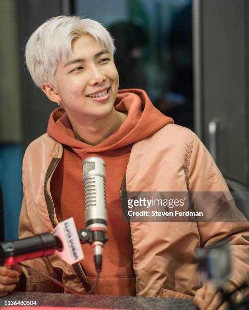 Of BTS visits The Elvis Duran Z100 Morning Show at Z100 Studio on April 12, 2019 in New York City.