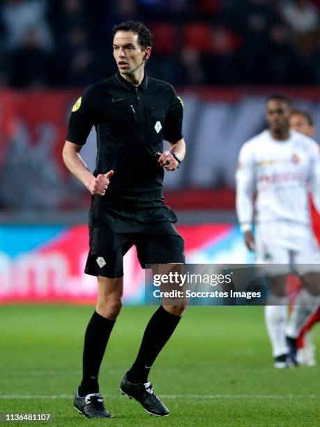 Referee Richard Martens during the Dutch Keuken Kampioen Divisie match between Fc Twente v Telstar at the De Grolsch Veste on April 12, 2019 in...