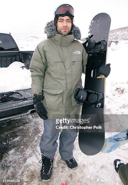 Adrian Grenier *Exclusive Coverage* during 2006 Sundance Film Festival - The North Face House - Private Helicopter Skiing/Snowboarding With Pros- Day...