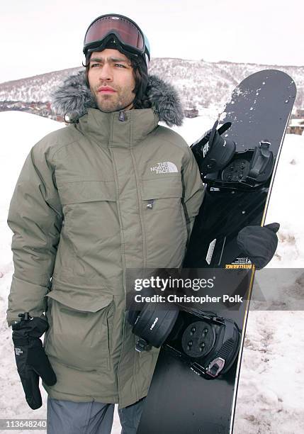 Adrian Grenier *Exclusive Coverage* during 2006 Sundance Film Festival - The North Face House - Private Helicopter Skiing/Snowboarding With Pros- Day...