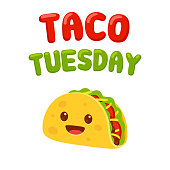 Taco Tuesday cartoon drawing