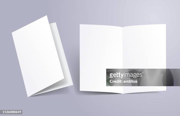 brochure open and close - sparse stock illustrations