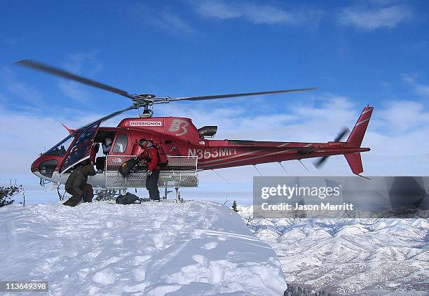 Atmosphere during 2006 Sundance Film Festival - The North Face House - Private Helicopter Skiing/Snowboarding With Pros- Day 2 at Park City in Park...