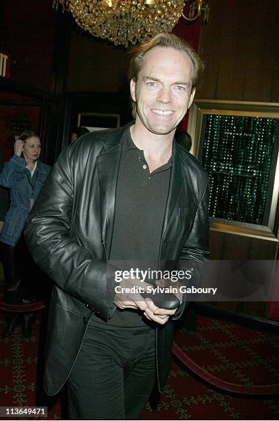 Hugo Weaving during Warner Bros. NYC Premiere of "The Matrix Reloaded" at The Ziegfeld Theater in New York, New York, United States.