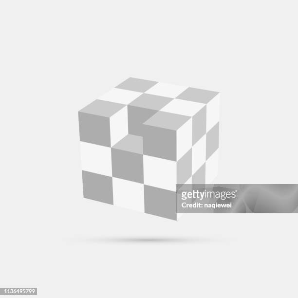 ilustrações, clipart, desenhos animados e ícones de teste padrão modelo da caixa do cubo do vetor - rubiks