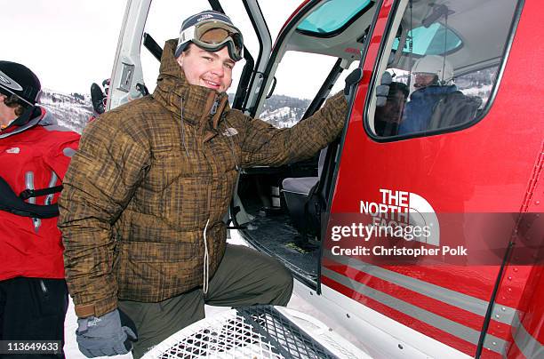 Jack Osbourne *Exclusive Coverage* during 2006 Sundance Film Festival - The North Face House - Private Helicopter Skiing/Snowboarding With Pros- Day...