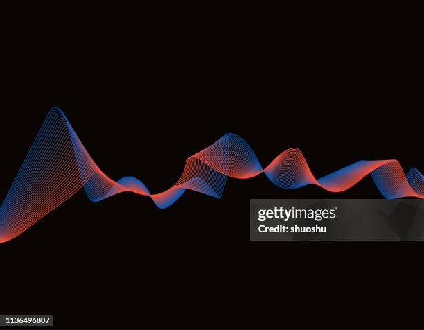 Science Wave Line Blend Wave Line Science Pattern Background High-Res Vector Graphic ...