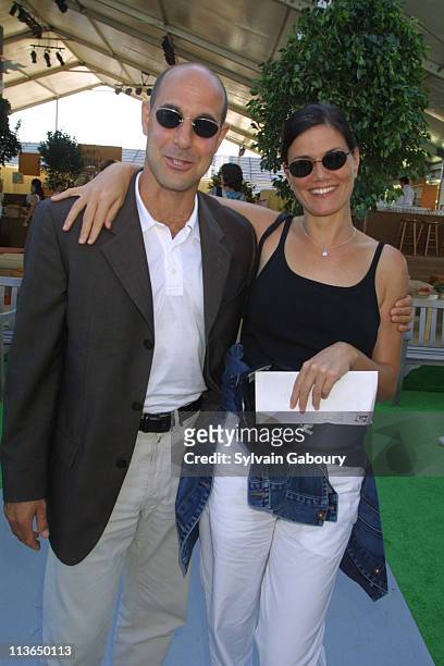 Stanley Tucci, Linda Fiorentino during USTA's Pre-Party for the US Open's Men's Finals at USTA Tennis Center in Flushing Meadows, New York, United...