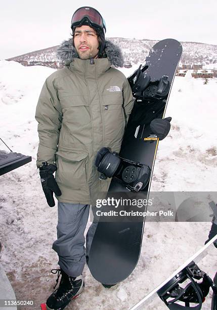 Adrian Grenier *Exclusive Coverage* during 2006 Sundance Film Festival - The North Face House - Private Helicopter Skiing/Snowboarding With Pros- Day...