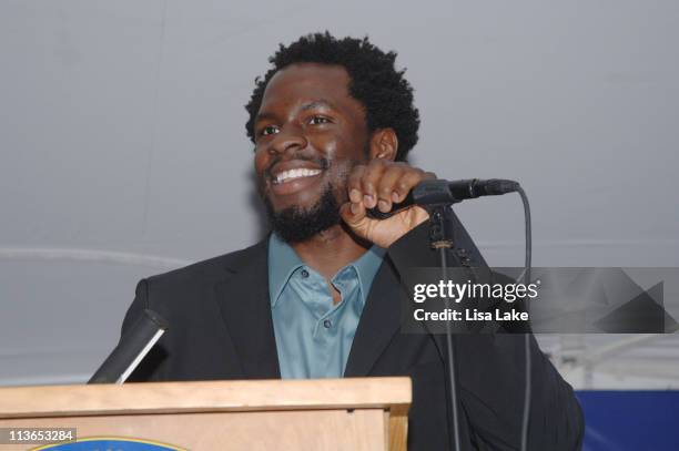 Series The Wire cast member Gbenga Akinnagbe during HBO Presents "A Night at 'The Wire'" Benefit for The Ella Thompson Fund - June 9, 2007 at...