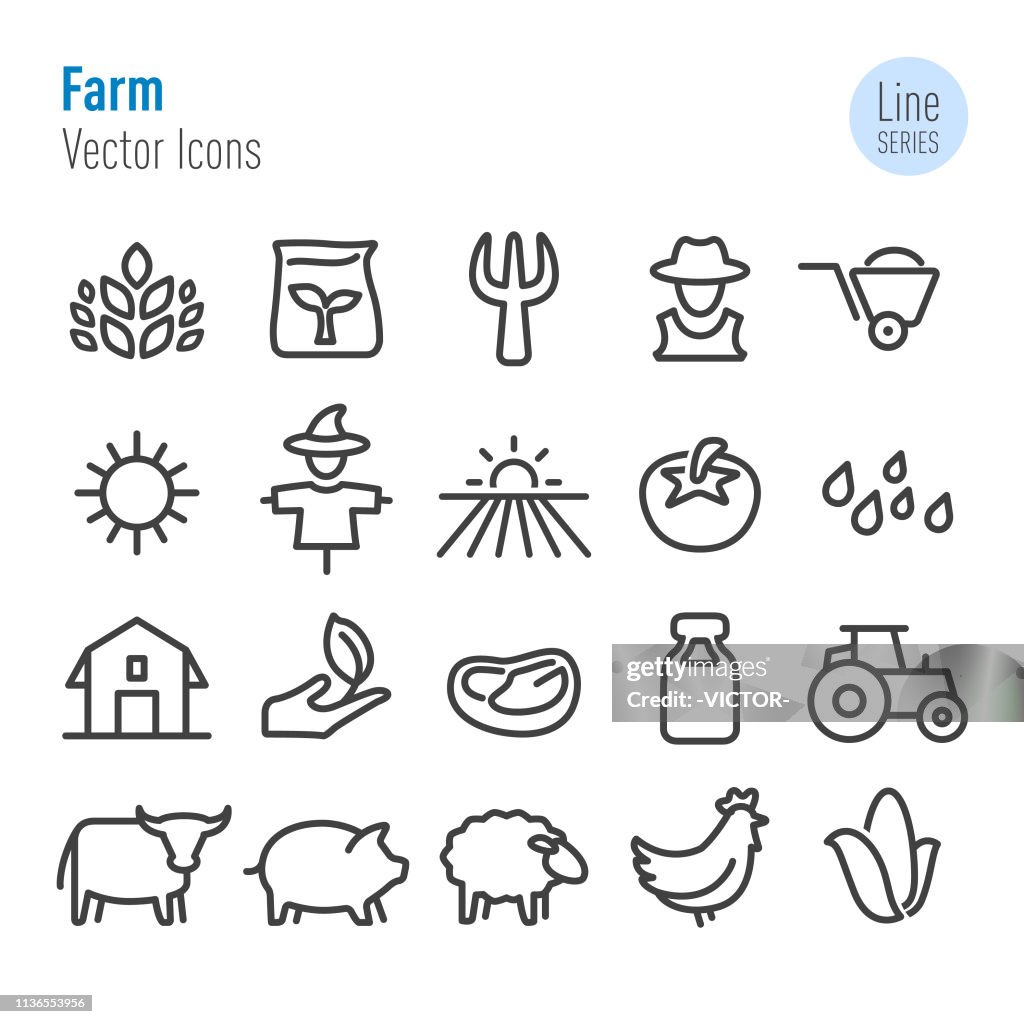 Farm Icons - Vector Line Series