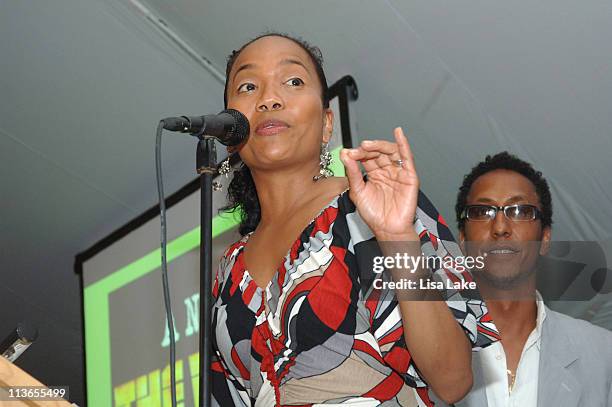 Series The Wire cast members Sonja Sohn and Andre Royo