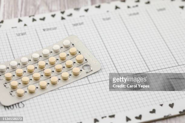 contraceptive pills backround - birth control stock-fotos und bilder