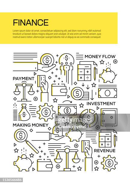 ilustrações de stock, clip art, desenhos animados e ícones de finance concept line style cover design for annual report, flyer, brochure. - capital architectural feature