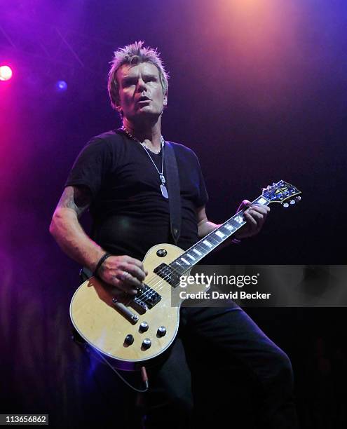 Guitarist Billy Duffy of The Cult performs with Camp Freddy at The Pearl concert theater at the Palms Casino Resort on July 10, 2010 in Las Vegas,...