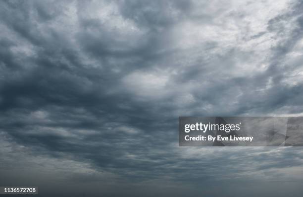 gray altocumulus clouds - cloudy sky bildbanksfoton och bilder