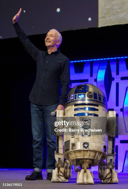 Anthony Daniels onstage during the Star Wars Celebration at McCormick Place Convention Center on April 12, 2019 in Chicago, Illinois.