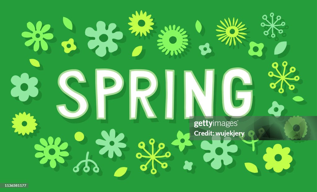 Floral Lettering Spring Spring Lettering With Flowers High-Res Vector Graphic - Getty Images