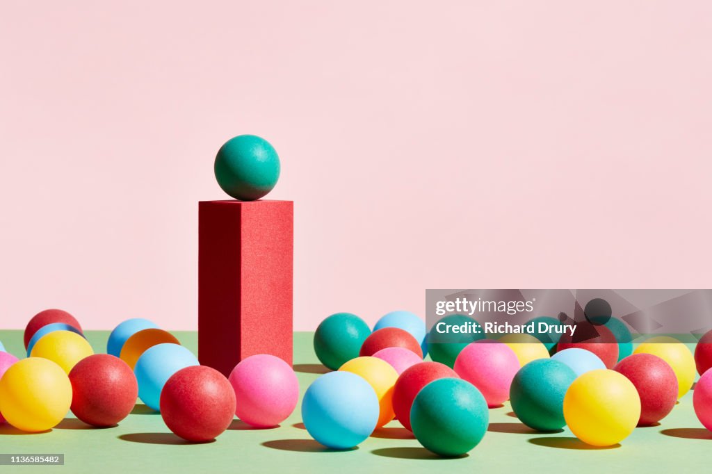 Conceptual image of geometric blocks