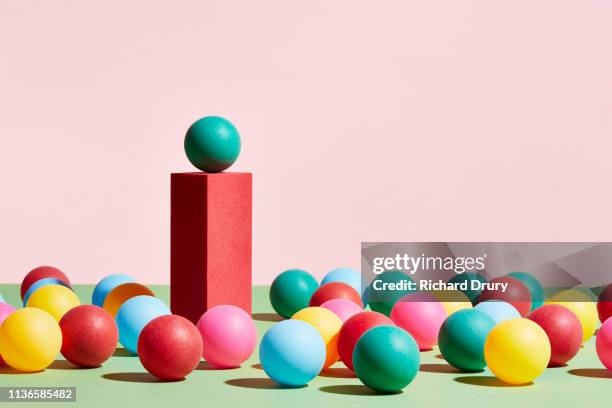 conceptual image of geometric blocks - business colorful bildbanksfoton och bilder